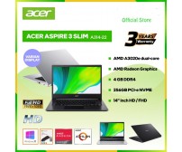 Acer  Aspire  A314-22 Amd Athlon 3020E  | 4GB  | 256GB SSD | OHS | W10 | RESMI | 14"